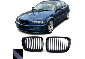 Grill nieren - BMW 3 Serie E46 Sedan Touring - Sportieve look - Zwarte glans