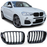 Grill Nieren - BMW X3 F25 X4 F26 - Zwarte glans - Sportieve look