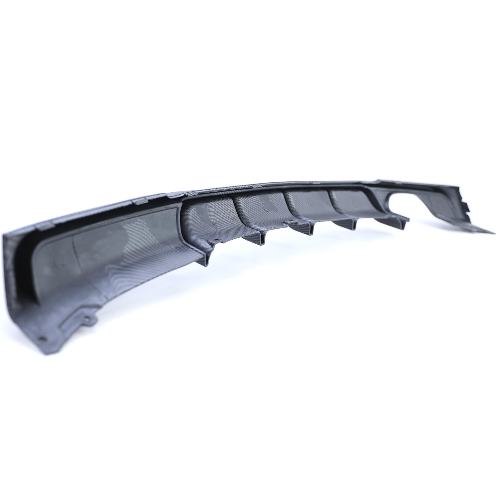 Achterdiffusor geschikt voor BMW F30 F31 - Carbon-look - Met uitlaatuitsparing | Perf. onderdeel met hoogwaardige afwerking | 100% passend
