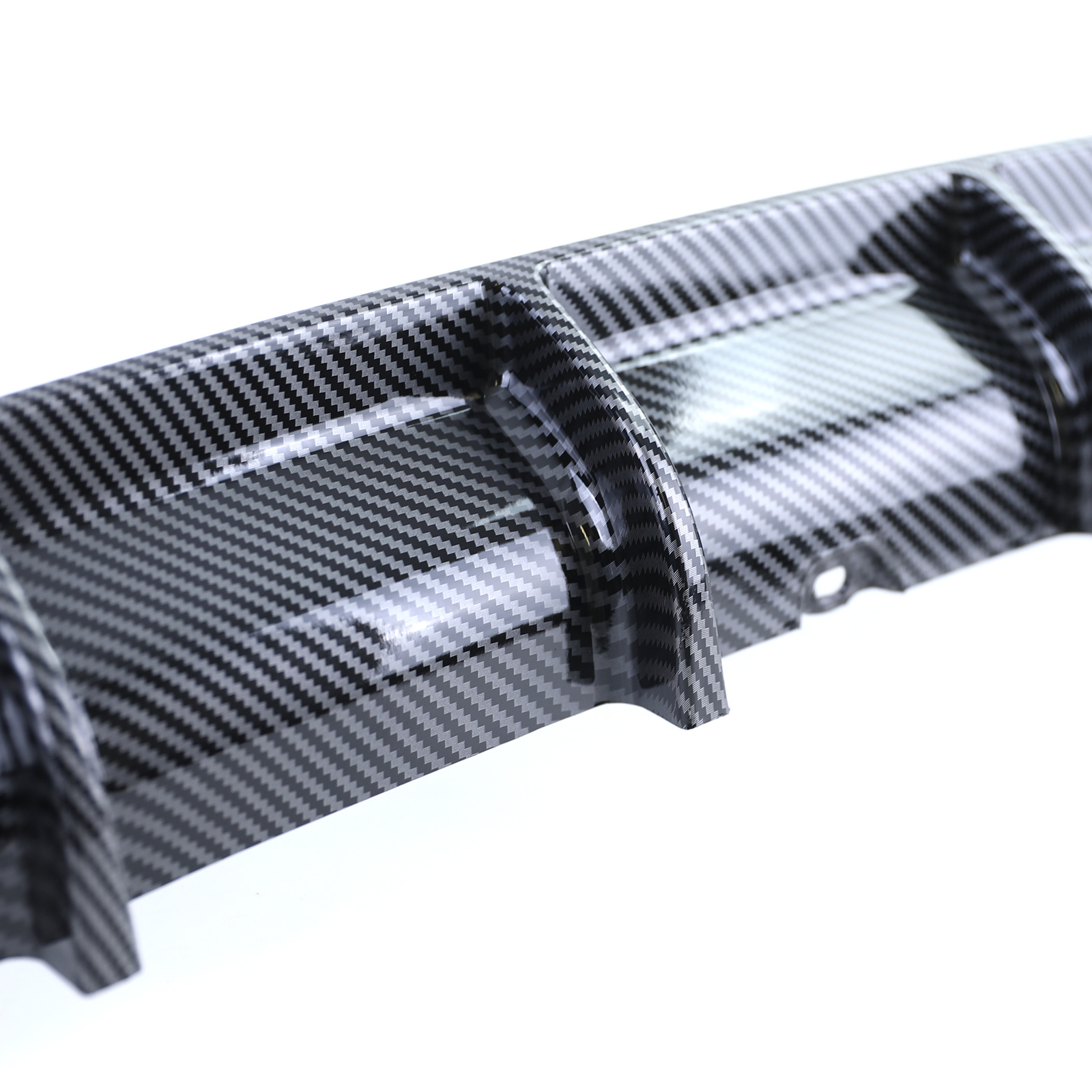 Achterdiffusor geschikt voor BMW F30 F31 - Carbon-look - Met uitlaatuitsparing | Perf. onderdeel met hoogwaardige afwerking | 100% passend