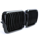 Grill Nieren geschikt voor BMW 3 Serie E36 96-99 - Sportief - Zwart glans