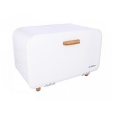 Cookline - broodtrommel - staal - 20,5x21,5x35 cm - wit