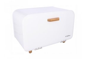 Cookline - broodtrommel - staal - 20,5x21,5x35 cm - wit