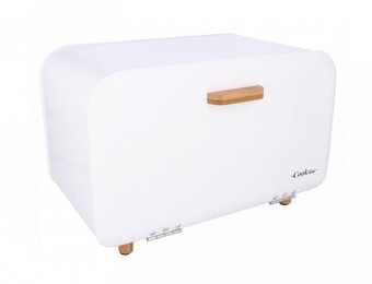 Cookline - broodtrommel - staal - 20,5x21,5x35 cm - wit