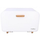 Cookline - broodtrommel - staal - 20,5x21,5x35 cm - wit