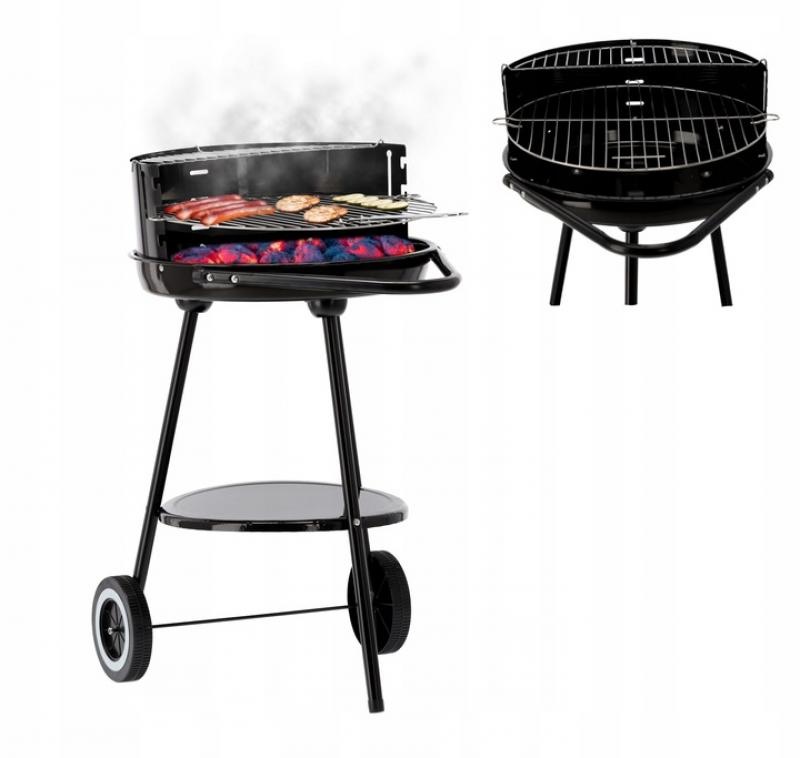 Garden Line - BBQ - grill - ⌀ 40,5 cm - met wielen - zwart