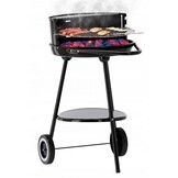 Garden Line - BBQ - grill - ⌀ 40,5 cm - met wielen - zwart