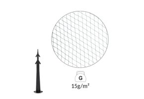 Garden Line - vogelnet - 12x25 m - maas 3x3 cm - 6 pinnen