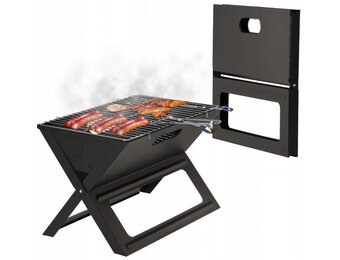 Garden Line - BBQ - grill - opklapbaar - 45x30x30 cm - zwart