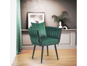 AVATAR - wave stoel - 67x77x55 cm - donkergroen zwart