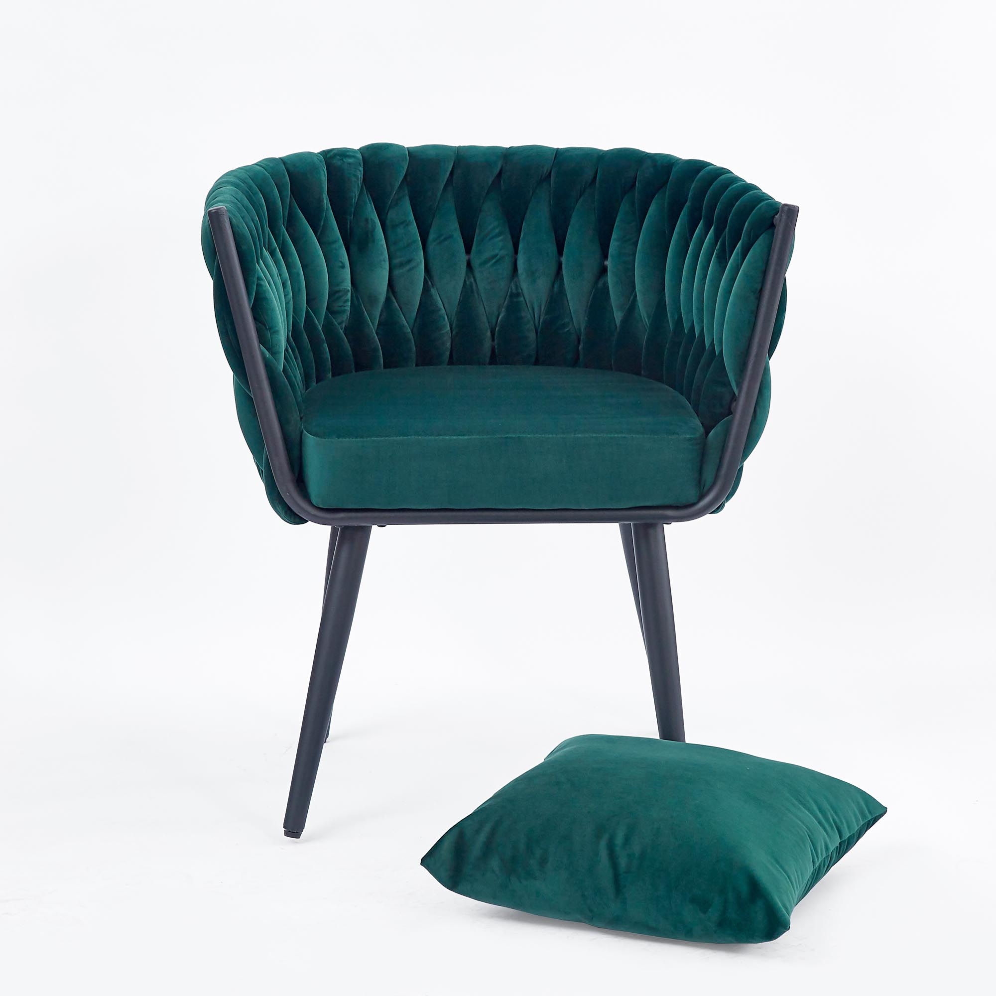 AVATAR - wave stoel - 67x77x55 cm - donkergroen zwart