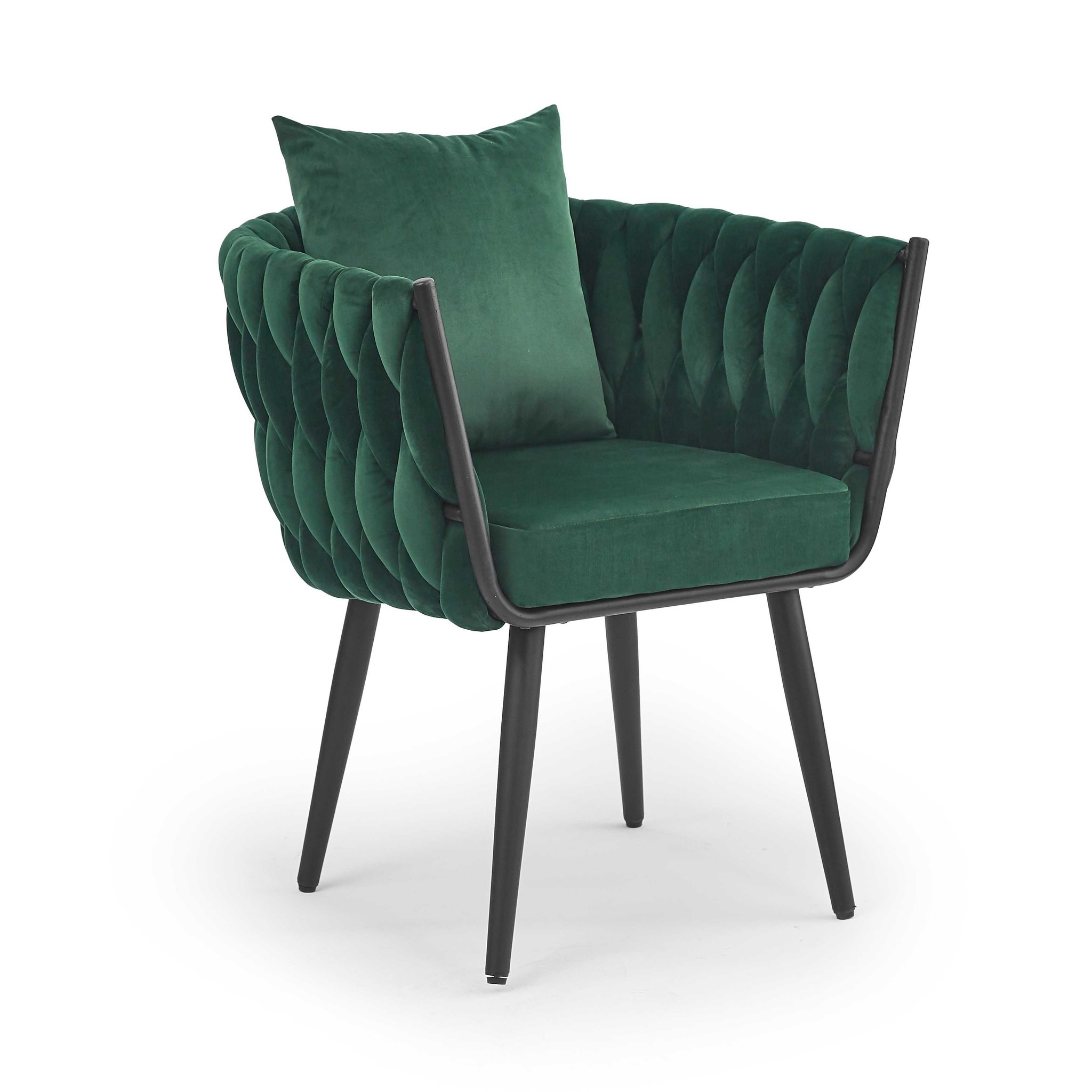 AVATAR - wave stoel - 67x77x55 cm - donkergroen zwart
