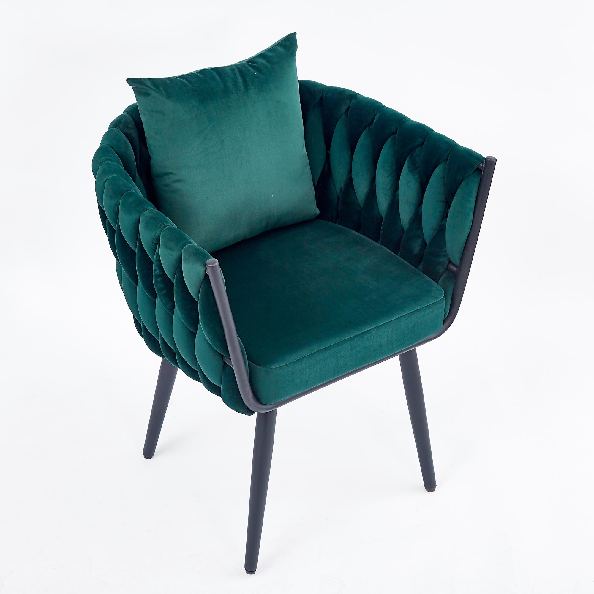 AVATAR - wave stoel - 67x77x55 cm - donkergroen zwart