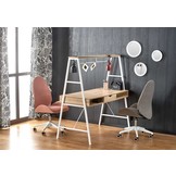 Bureau - dubbele werkruimte - 139x140x60 cm - wit