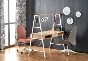 Bureau - dubbele werkruimte - 139x140x60 cm - wit