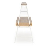 Bureau - dubbele werkruimte - 139x140x60 cm - wit