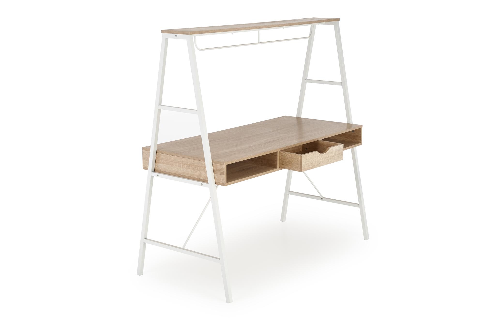 Bureau - dubbele werkruimte - 139x140x60 cm - wit