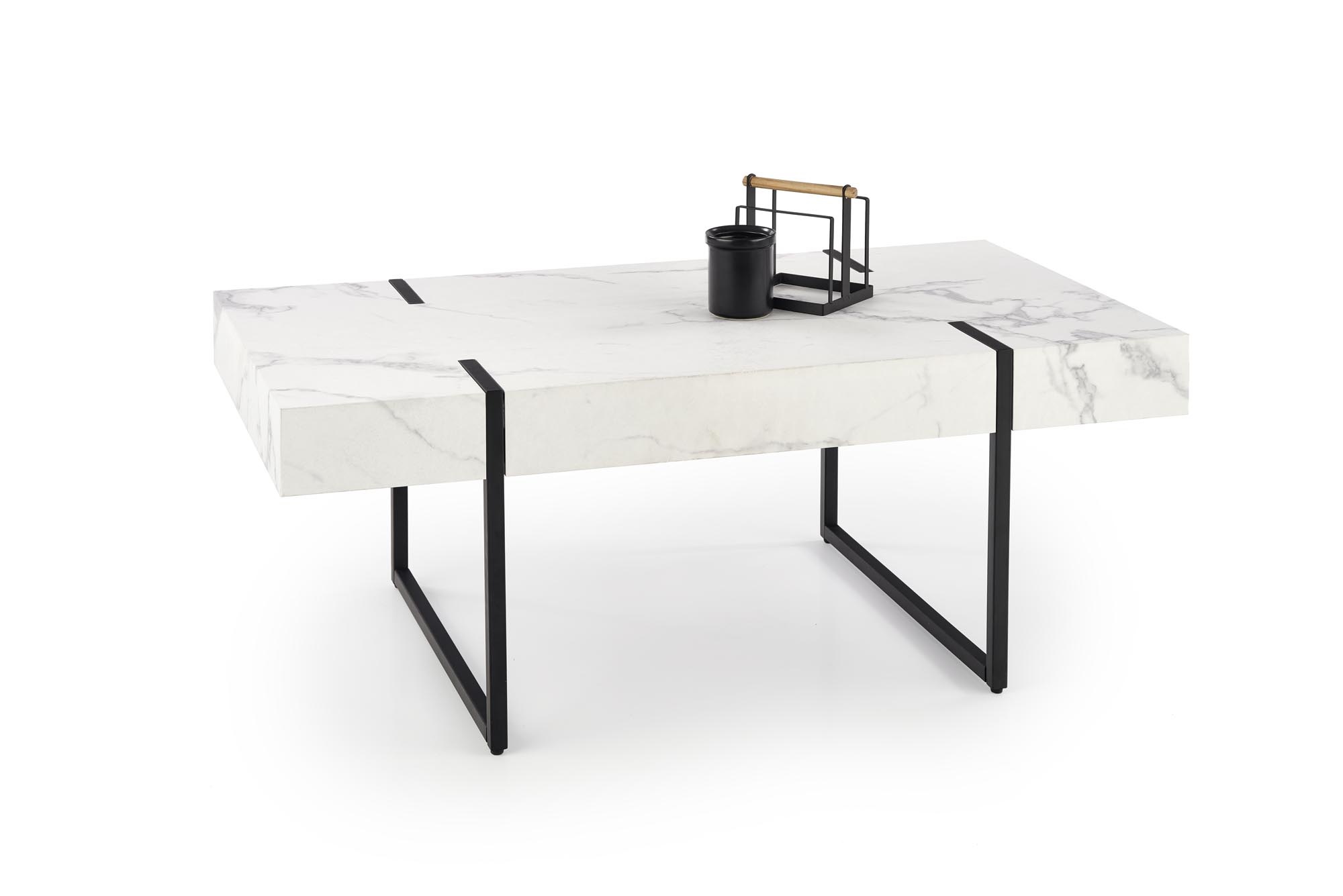BLANCA - salontafel - rechthoekig - 110x43x60cm - zwart wit