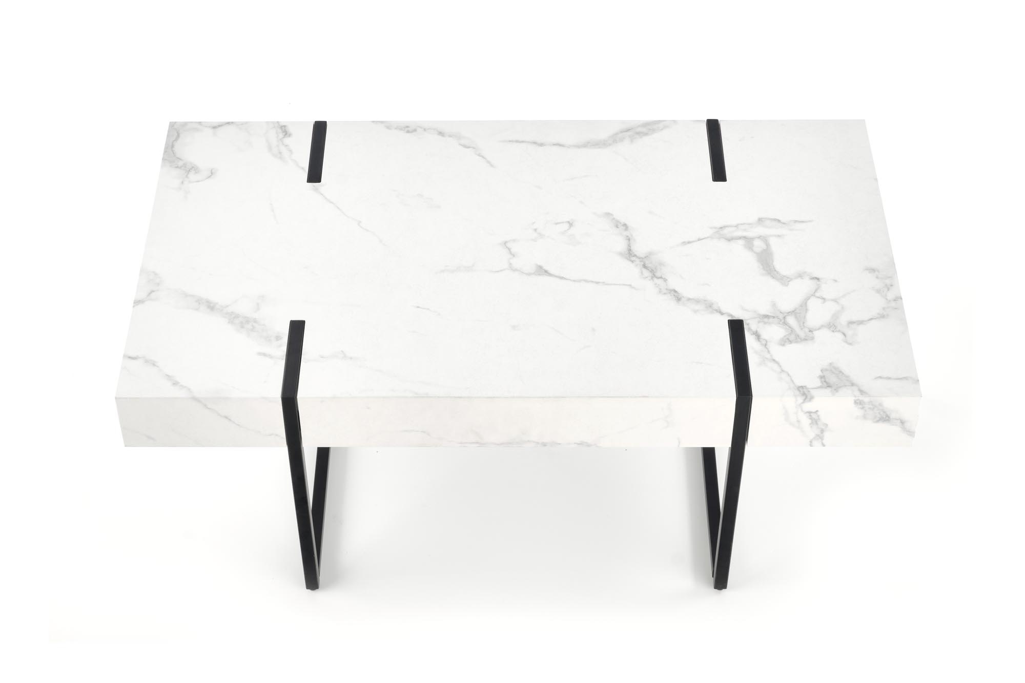BLANCA - salontafel - rechthoekig - 110x43x60cm - zwart wit