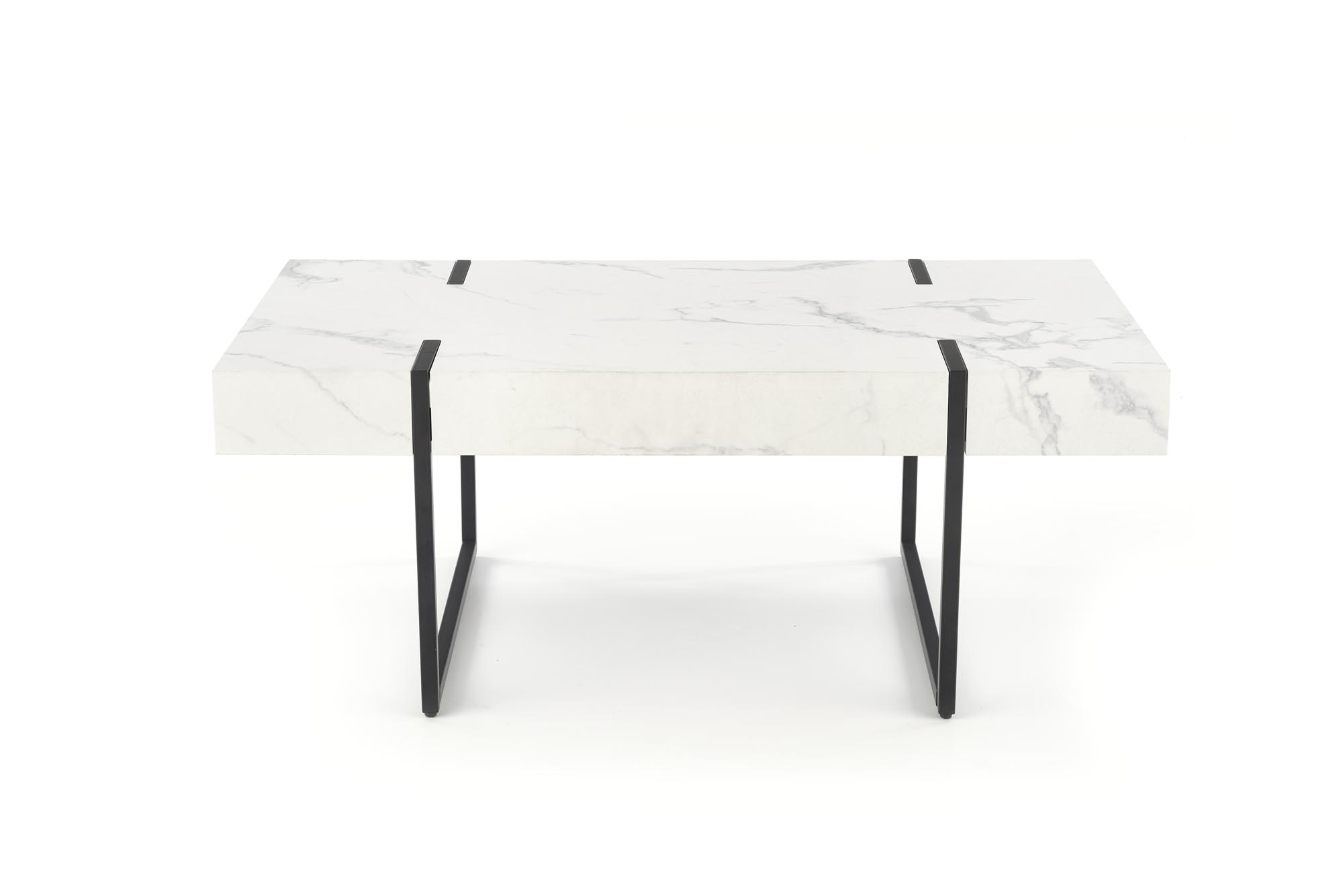 BLANCA - salontafel - rechthoekig - 110x43x60cm - zwart wit