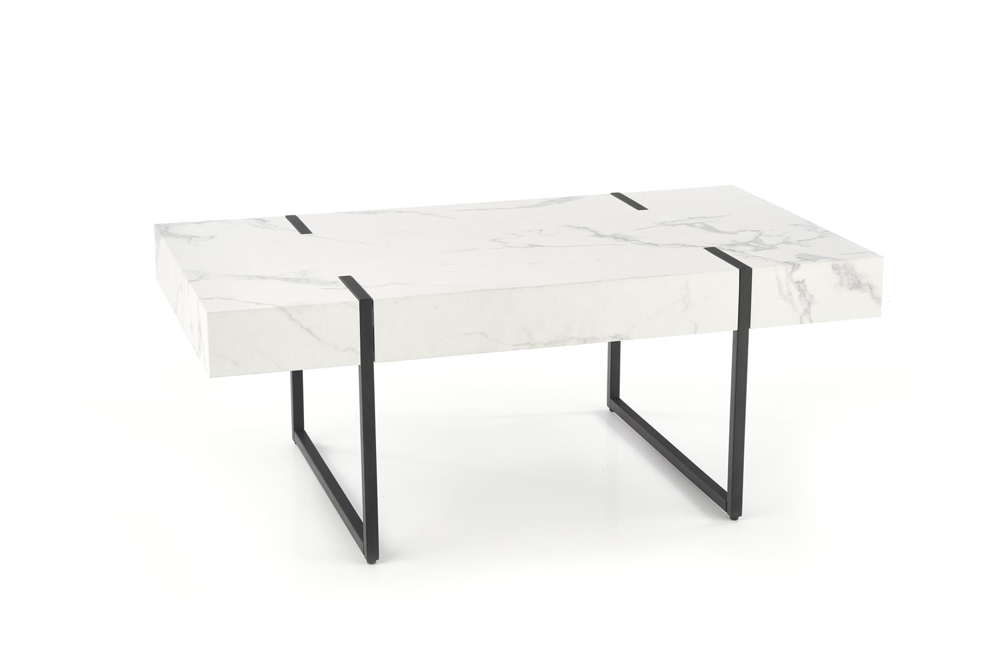 BLANCA - salontafel - rechthoekig - 110x43x60cm - zwart wit