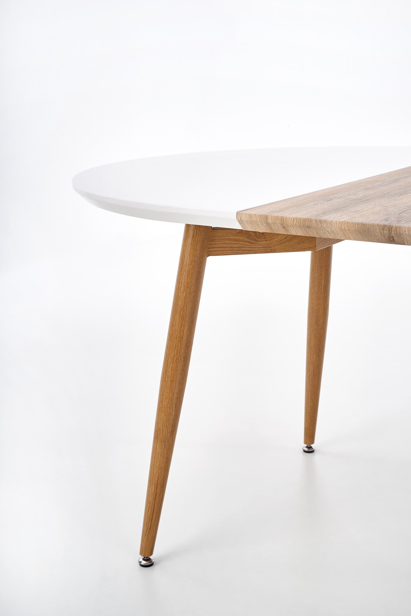EDWARD - eettafel - hout - ovaal - 120-200x100x75 cm - wit