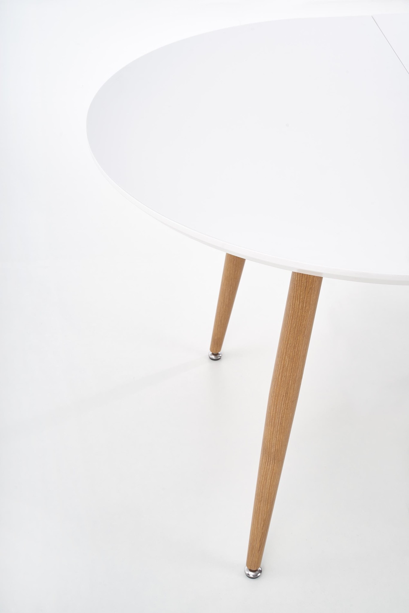 EDWARD - eettafel - hout - ovaal - 120-200x100x75 cm - wit