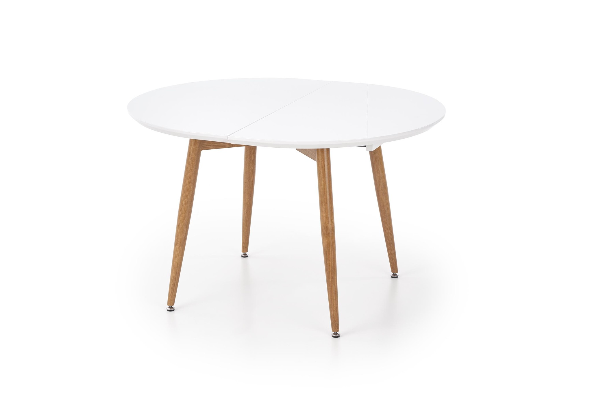 EDWARD - eettafel - hout - ovaal - 120-200x100x75 cm - wit