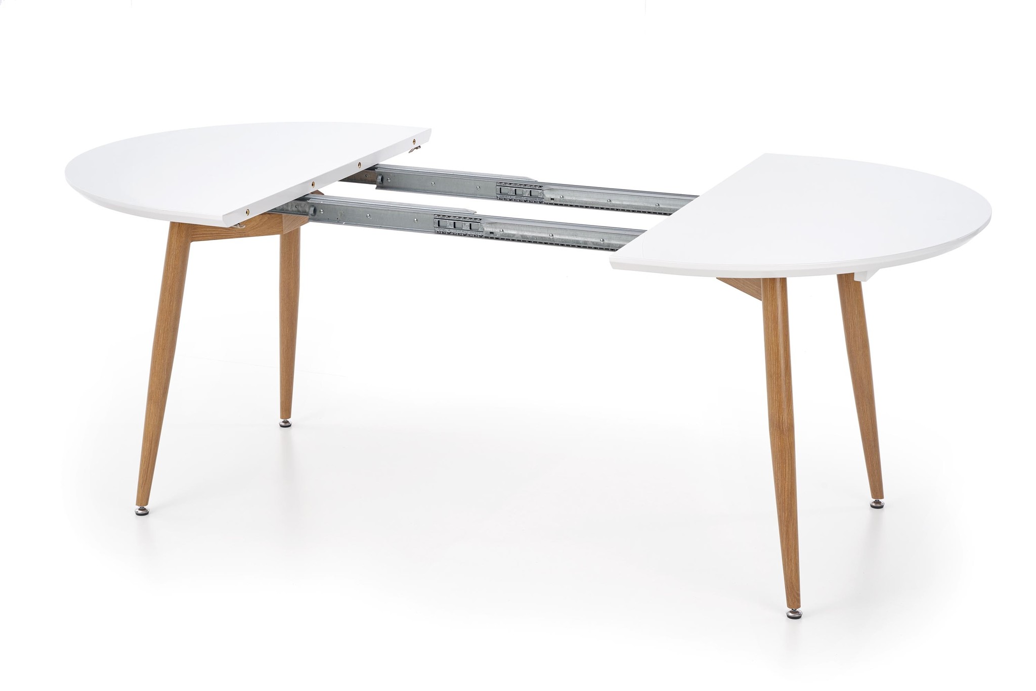 EDWARD - eettafel - hout - ovaal - 120-200x100x75 cm - wit