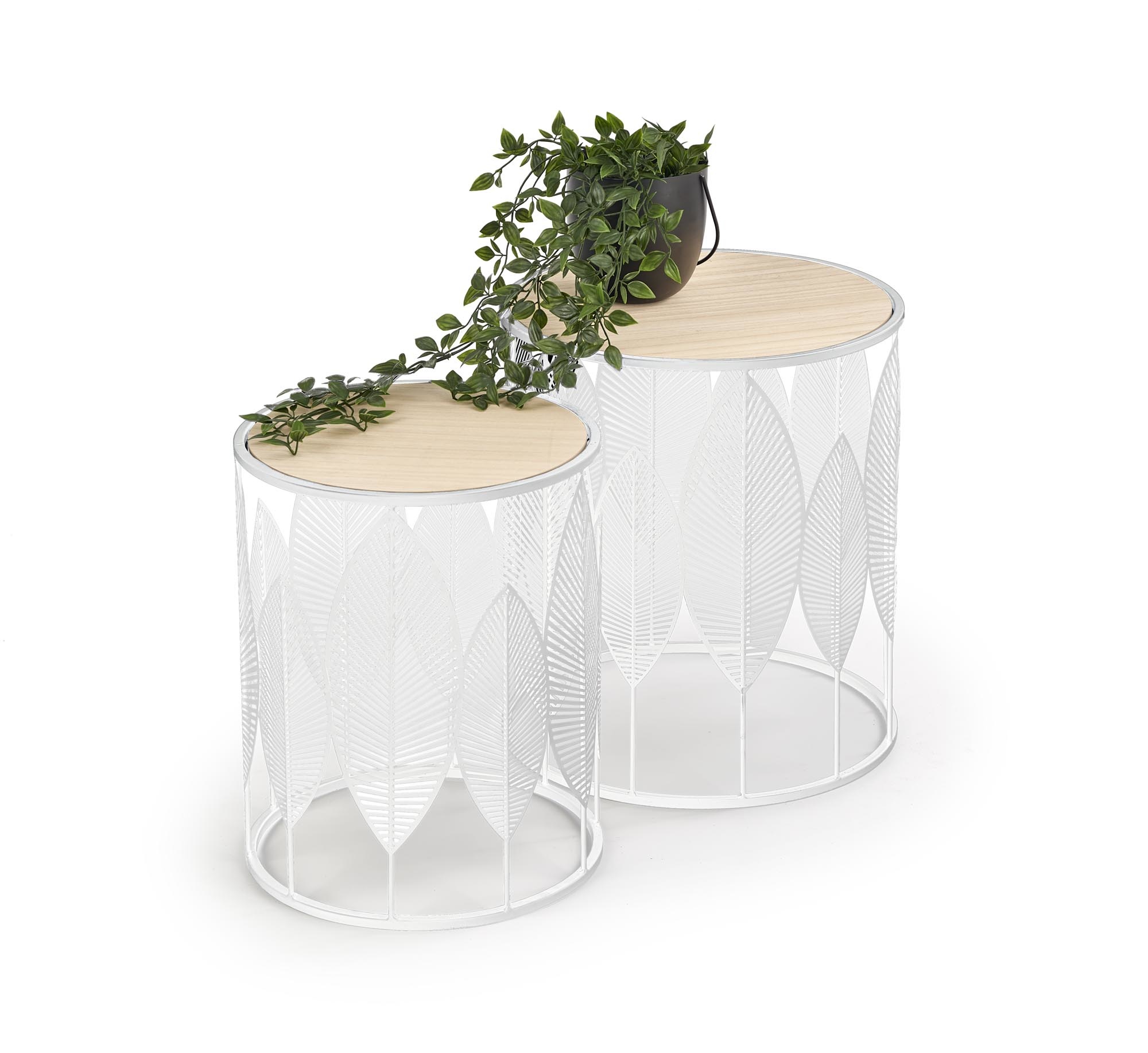 FOLLA - salontafel - set van 2 - 40x45x40 cm - wit