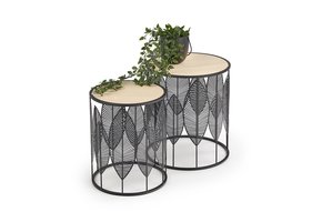 FOLLA - salontafel - set van 2 - 40x45x40 cm - zwart