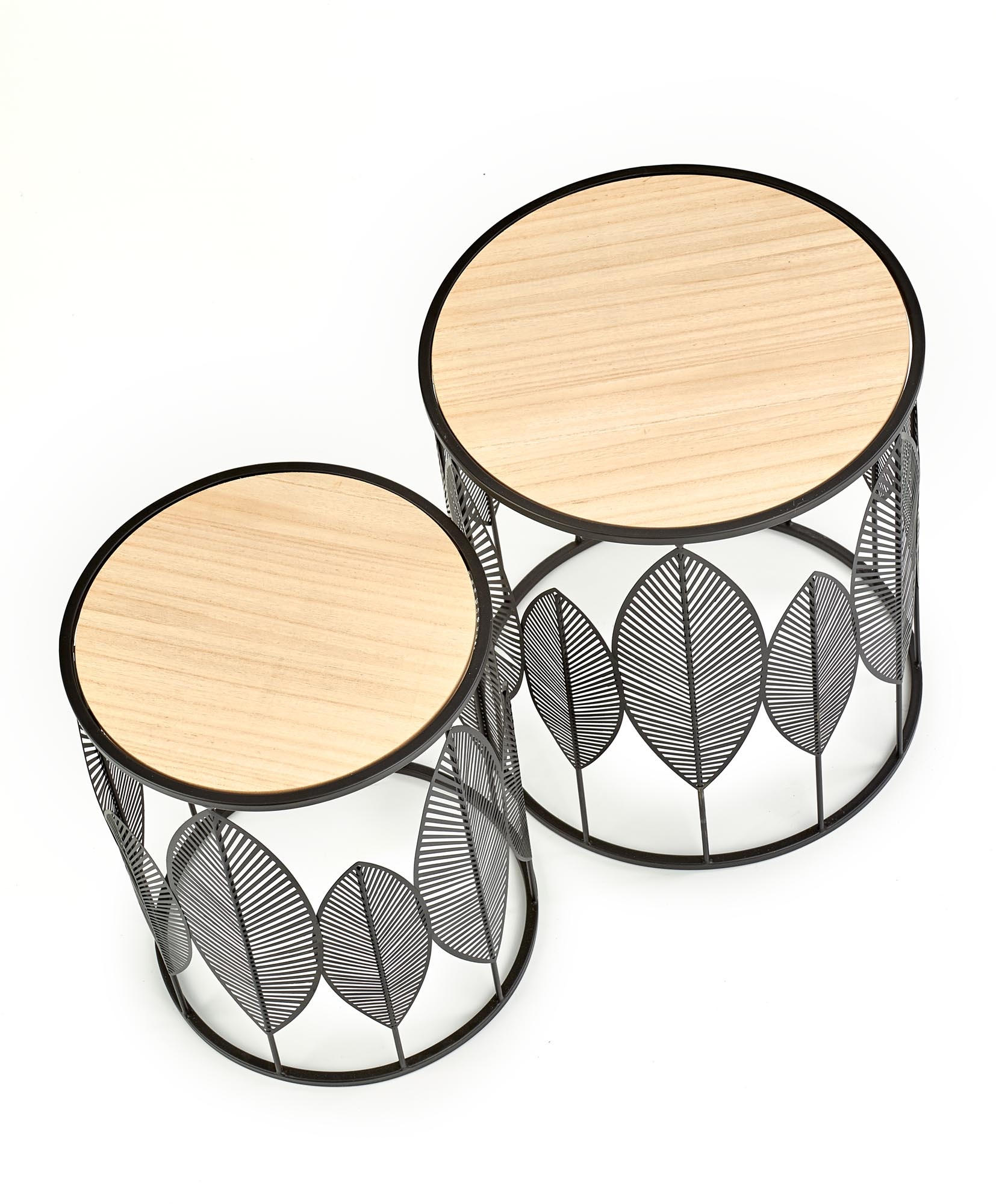 FOLLA - salontafel - set van 2 - 40x45x40 cm - zwart