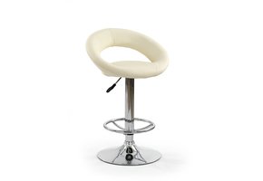 Barkruk - eco leer - 54x90-112x46 cm - crème