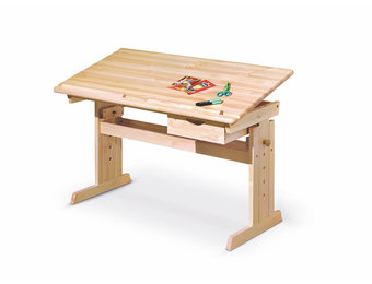 JULIA - bureau - hout - verstelbare tafelblad - 109x63-96x55 cm