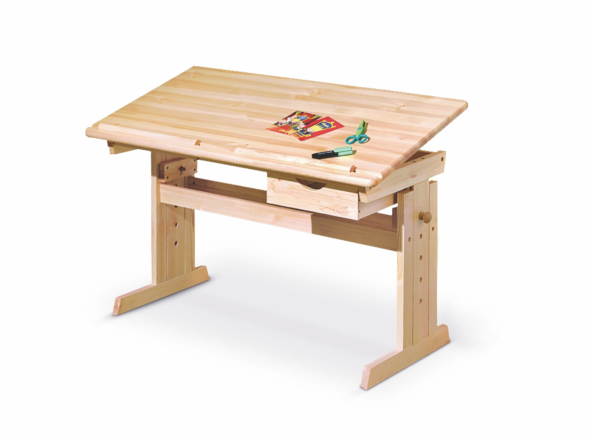 JULIA - bureau - hout - verstelbare tafelblad - 109x63-96x55 cm