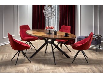 LOCARNO - eettafel - glas - rond - 170x90x75 cm