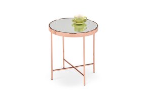 MIRA - salontafel - glas - rond - 42x46x42cm - koper