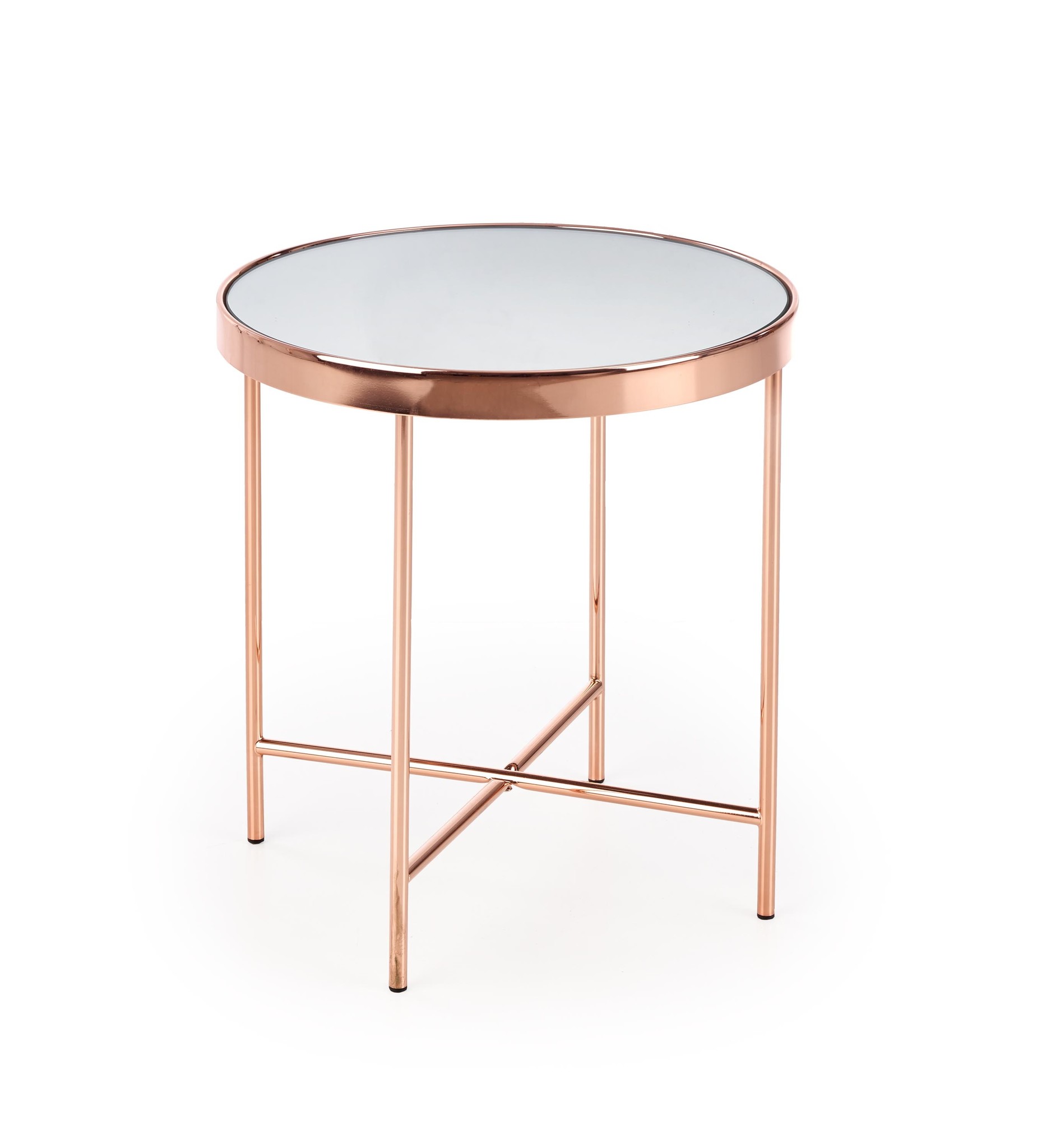 MIRA - salontafel - glas - rond - 42x46x42cm - koper