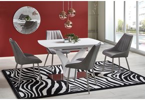 PALERMO - eettafel - uitschuifbaar -  gelakt MDF - wit