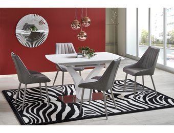 PALERMO - eettafel - uitschuifbaar -  gelakt MDF - wit