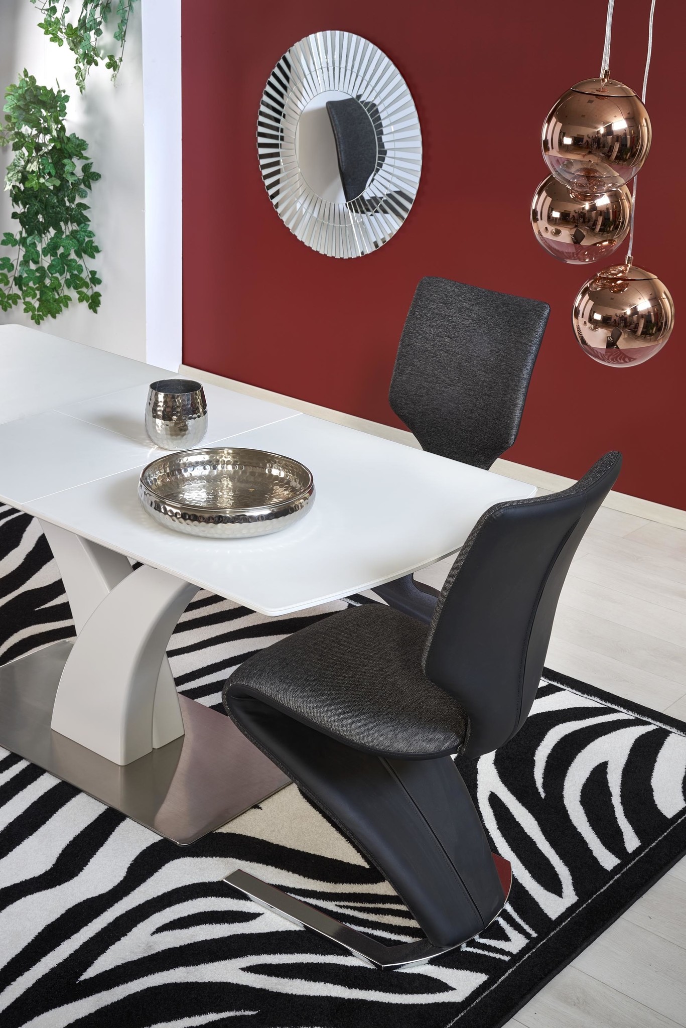PALERMO - eettafel - uitschuifbaar - gelakt MDF - wit