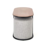 PAMPA - salontafel - met poefs - stof - gefineerd MDF