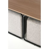 PAMPA - salontafel - met poefs - stof - gefineerd MDF