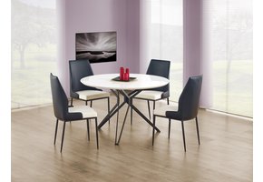 PIXEL - eettafel - gelakt MDF - wit zwart - 5 zits