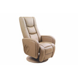 PULSAR - relaxfauteuil - uitklapbaar - 68x85-106x135-85 cm - beige