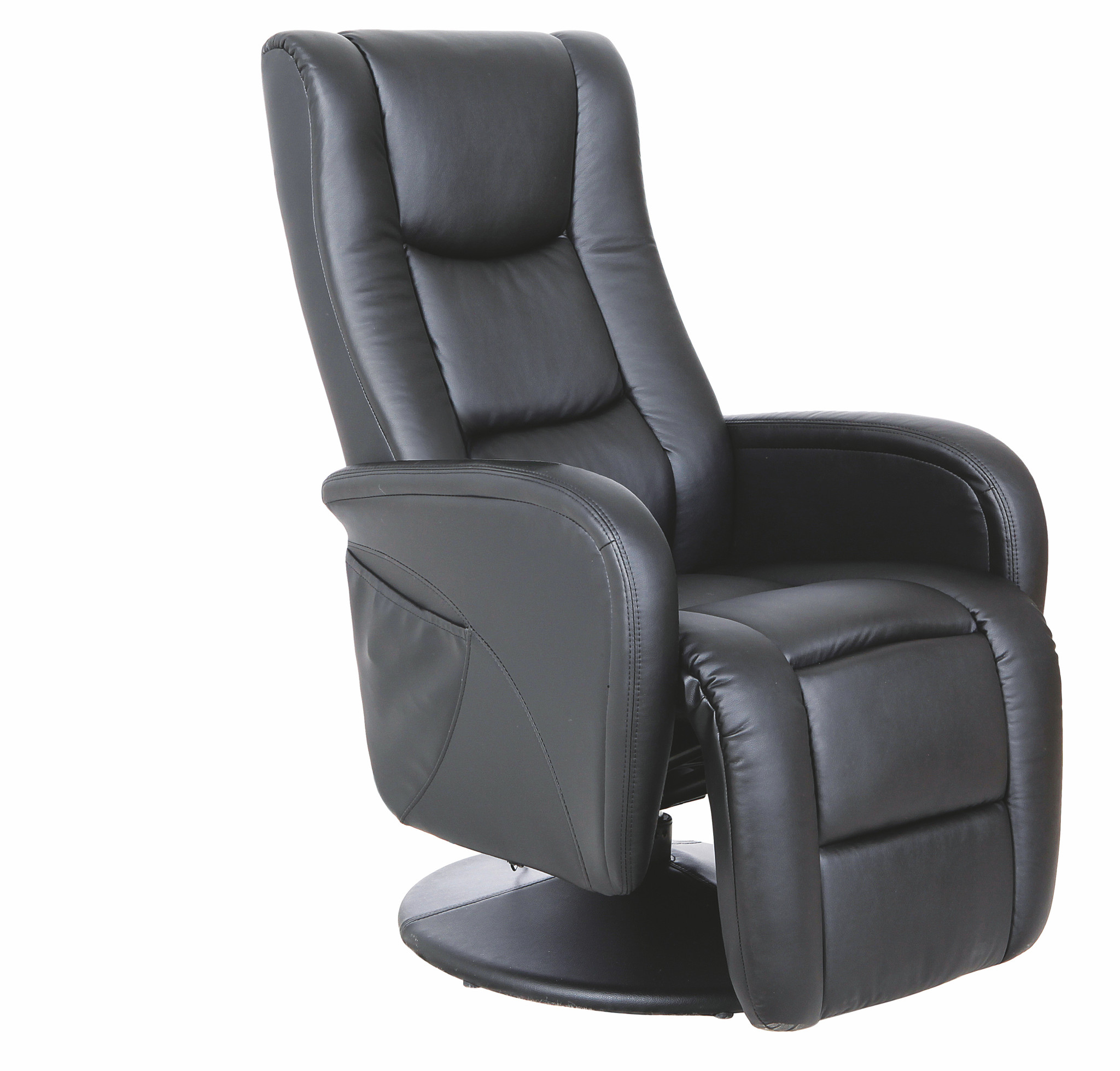 PULSAR - relaxfauteuil - uitklapbaar - 68x85-106x135-85 cm - zwart