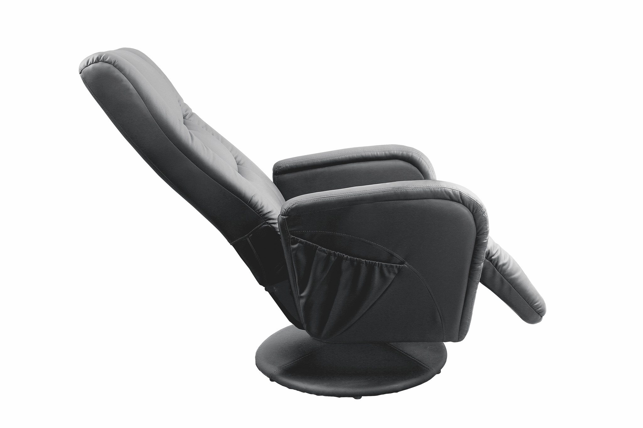 PULSAR - relaxfauteuil - uitklapbaar - 68x85-106x135-85 cm - zwart