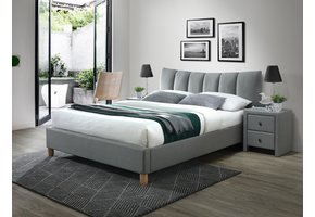 SANDY - tweepersoonsbed - hout - 217x174x100 cm - grijs