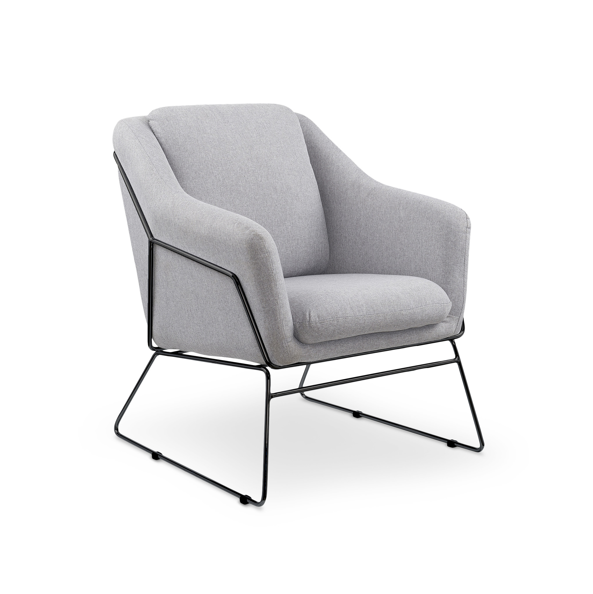 SOFT - fauteuil - stof - 69x81x46 cm - grijs