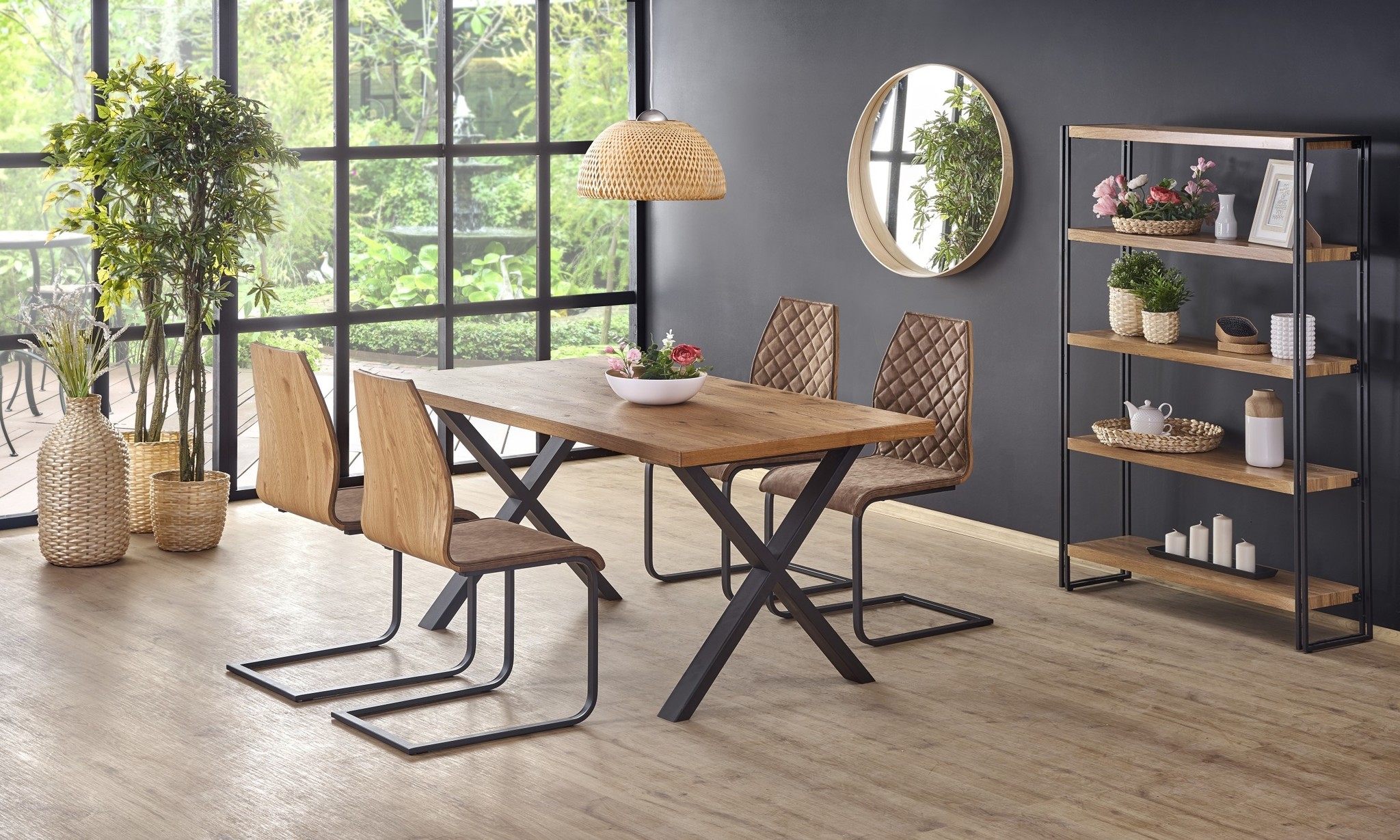 XAVIER - eettafel - uitschuifbaar - natuurlijk fineer